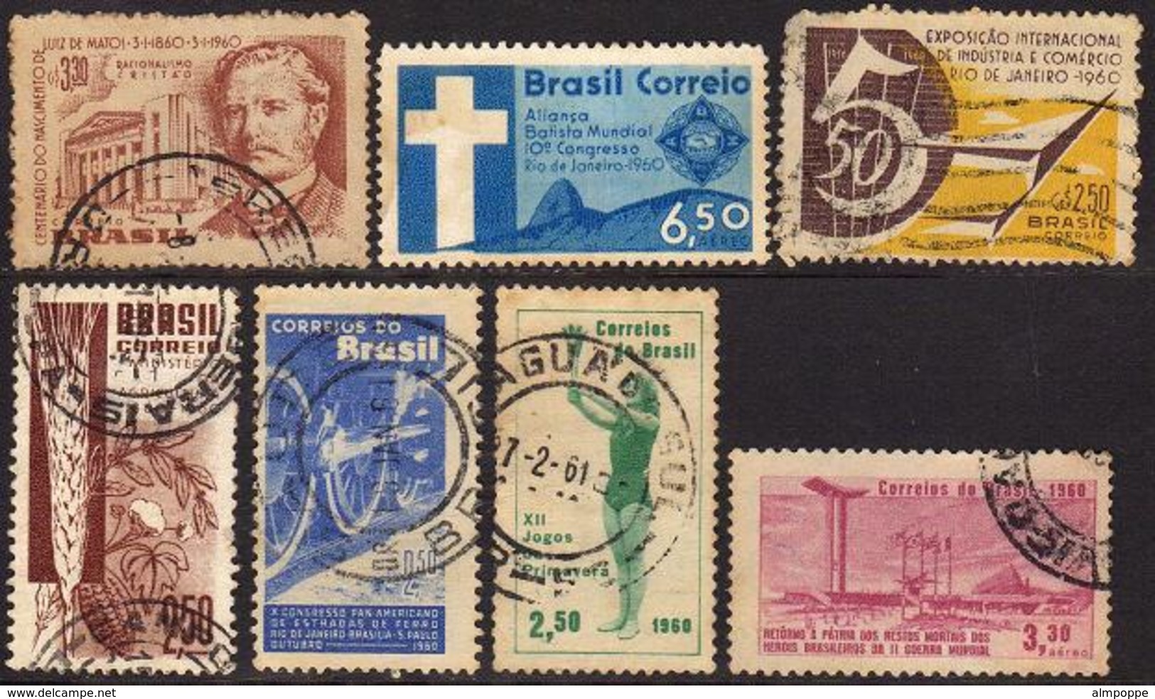 Ref. BR-U1960 BRAZIL 1960 ., USED 7V - Used Stamps