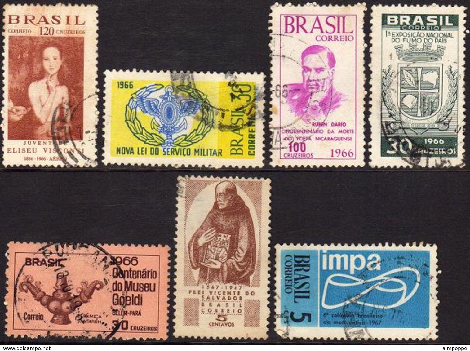 Ref. BR-U1966-67 BRAZIL 1966 ., AND 1967 - USED 7V - Used Stamps