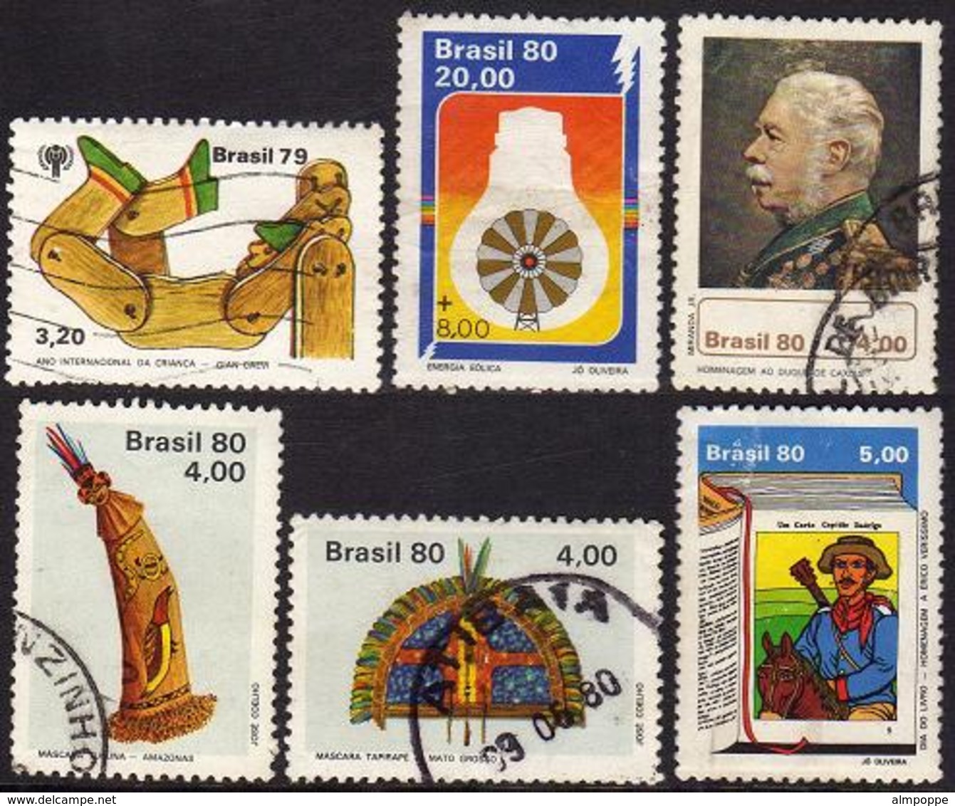 Ref. BR-U1979-80 BRAZIL 1979 ., AND 1980 - USED 6V - Used Stamps
