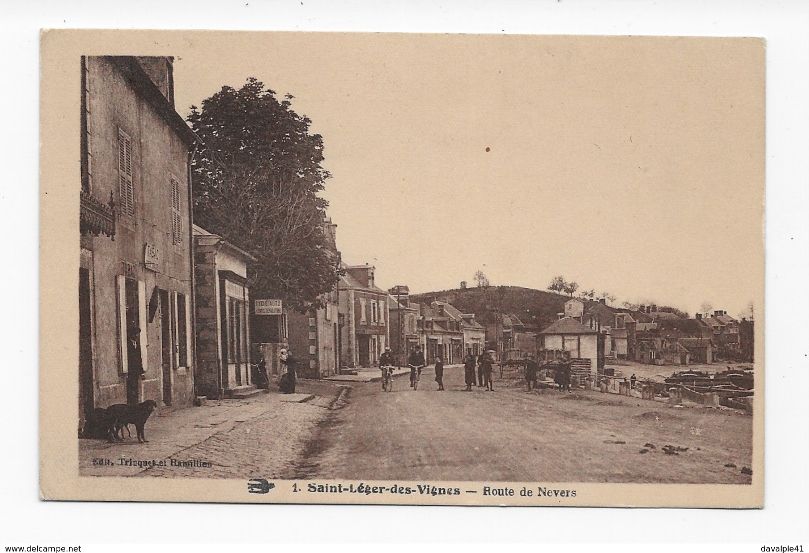 58   SAINT   LEGER  LES VIGNES  ROUTE DE NEVERS  ANIMEE  BON ETAT      VOIR LES   2 SCANS - Autres & Non Classés