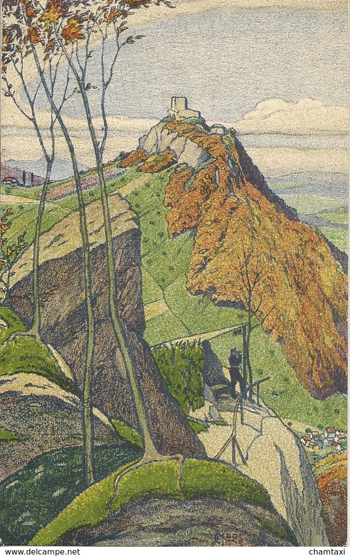 SUISSE CARTE ILLUSTRATEUR RUINE LANDSKRON EDITEUR FRATELLI FRERES - 1900-1949