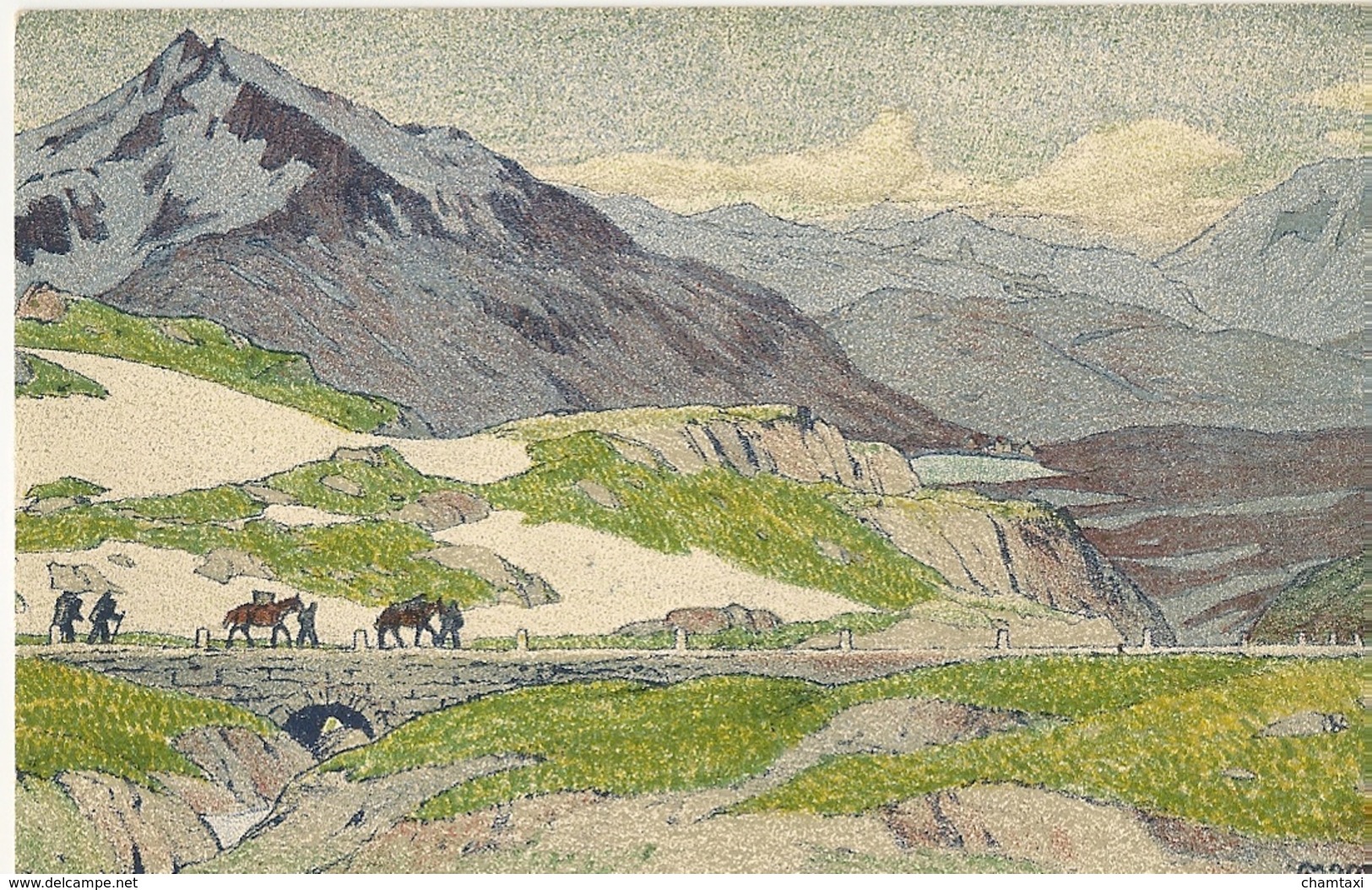 SUISSE CARTE ILLUSTRATEUR  Litho PASSO DEL GOTTARDO EDITEUR FRATELLI FRERES - 1900-1949