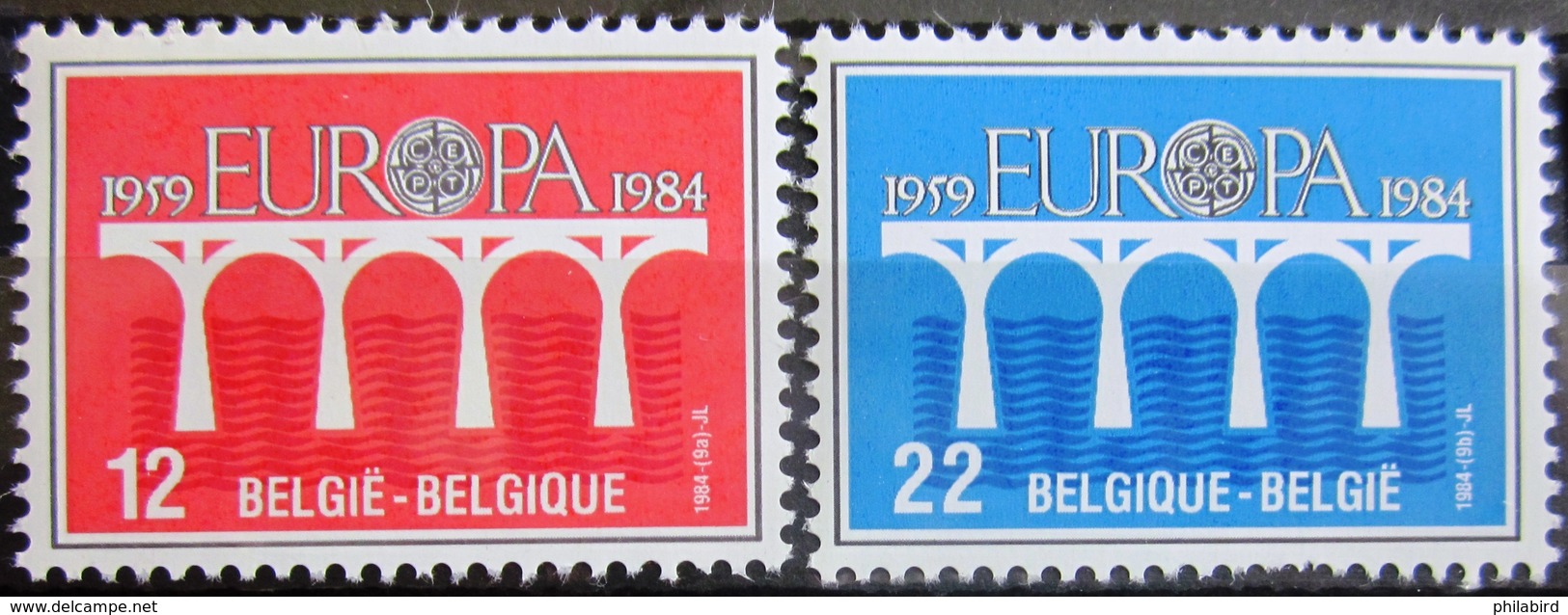 EUROPA            Année 1984         BELGIQUE           N° 2130/2131             NEUF** - 1984