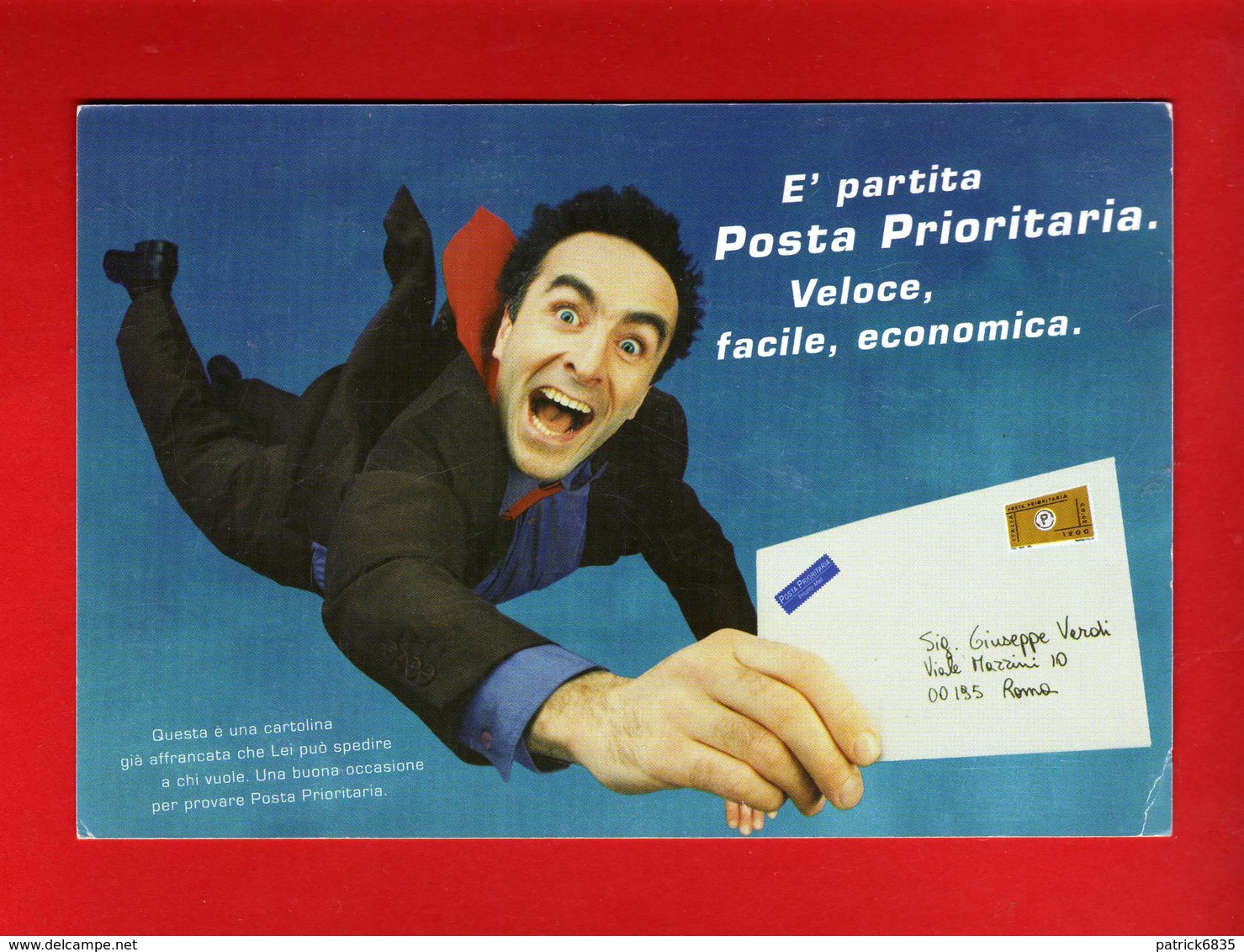 (Riz1) Italia 1999 - POSTA PRIORITARIA . Cartolina Ufficiale, Vedi Descrizione. - Poste & Postini