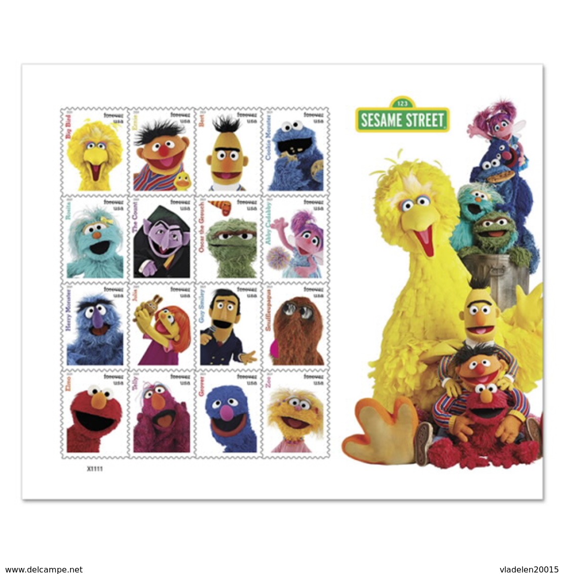 Pre Order. USA Stamps 2019 - Sesame Street.( 16 Stamps) - Sheet. - Nuevos