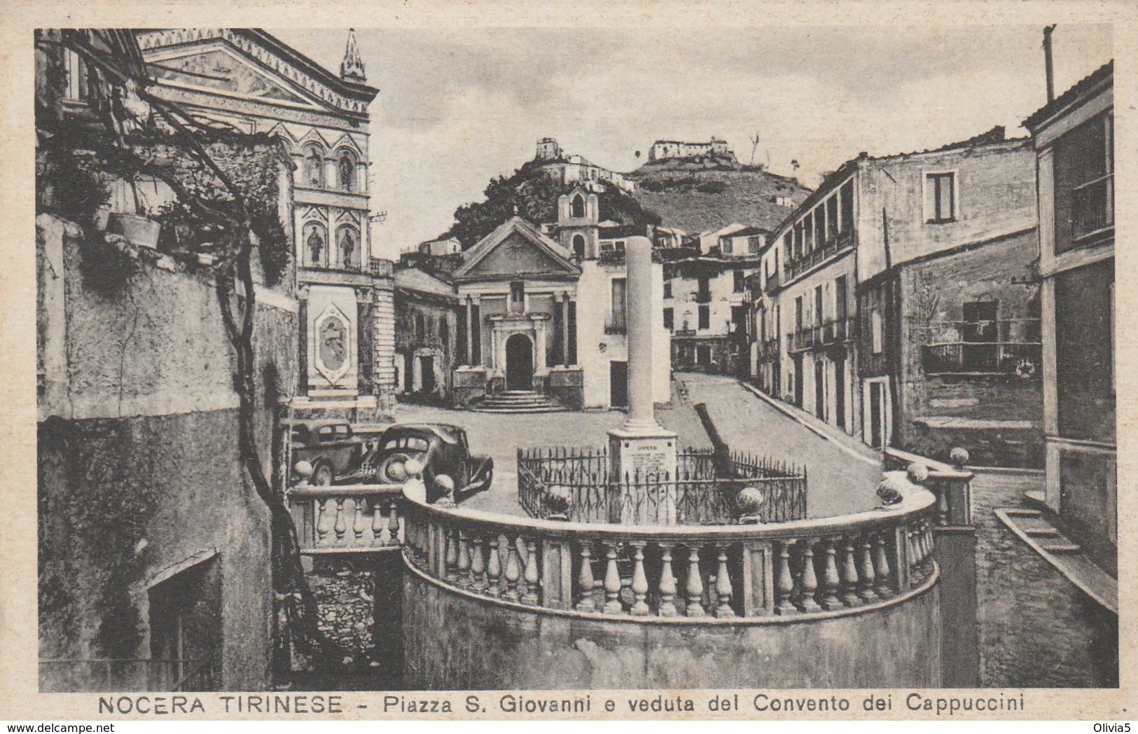 NOCERA TIRINESE - PIAZZA S.GIOVANNI E VEDUTA DEL CONVENTO DEI CAPPUCCINI - Catanzaro