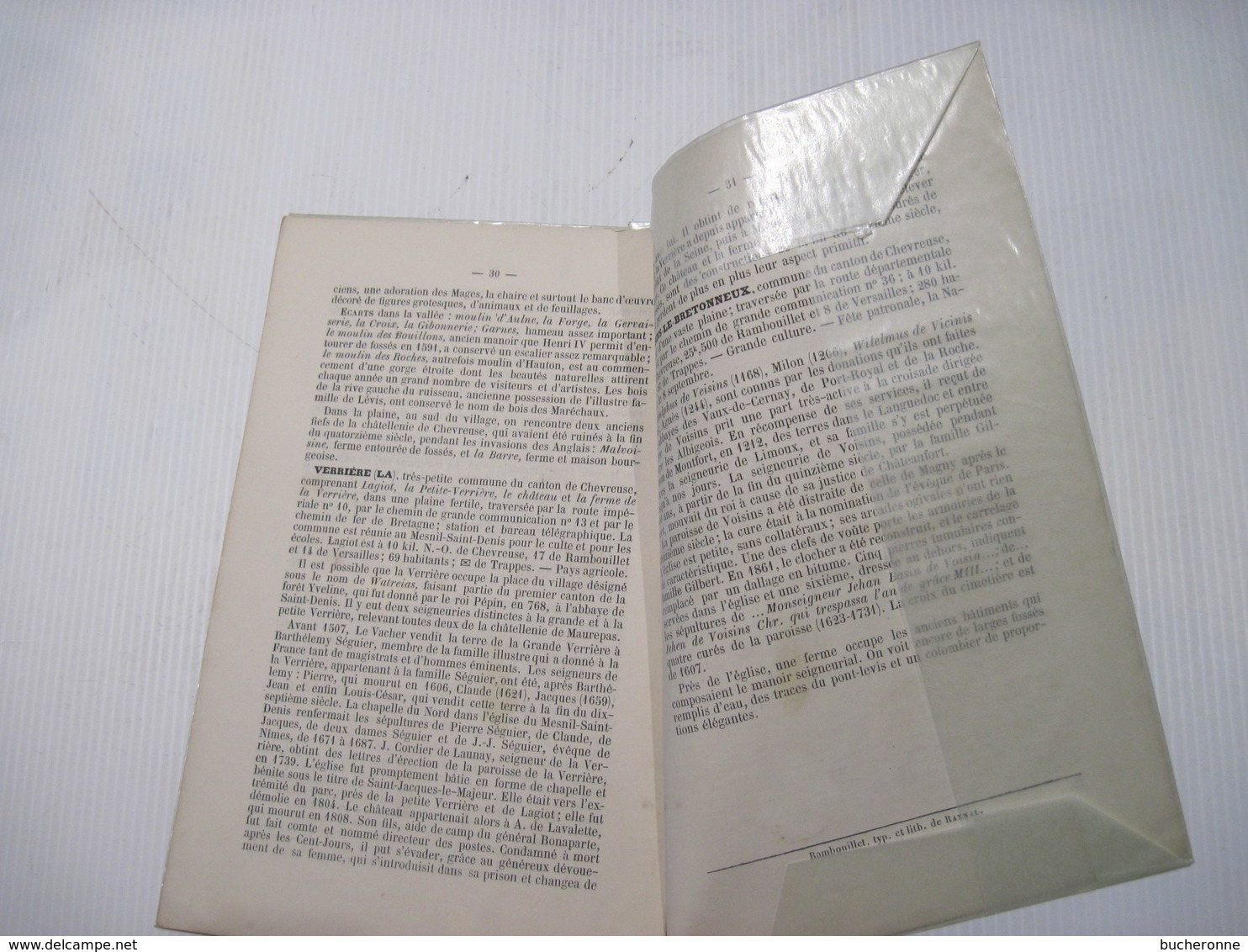 Le Canton De Chevreuse (vingt Communes): Notes Topographiques, Historiques Et Archéologiques (1869) 32 Pages - Documents Historiques