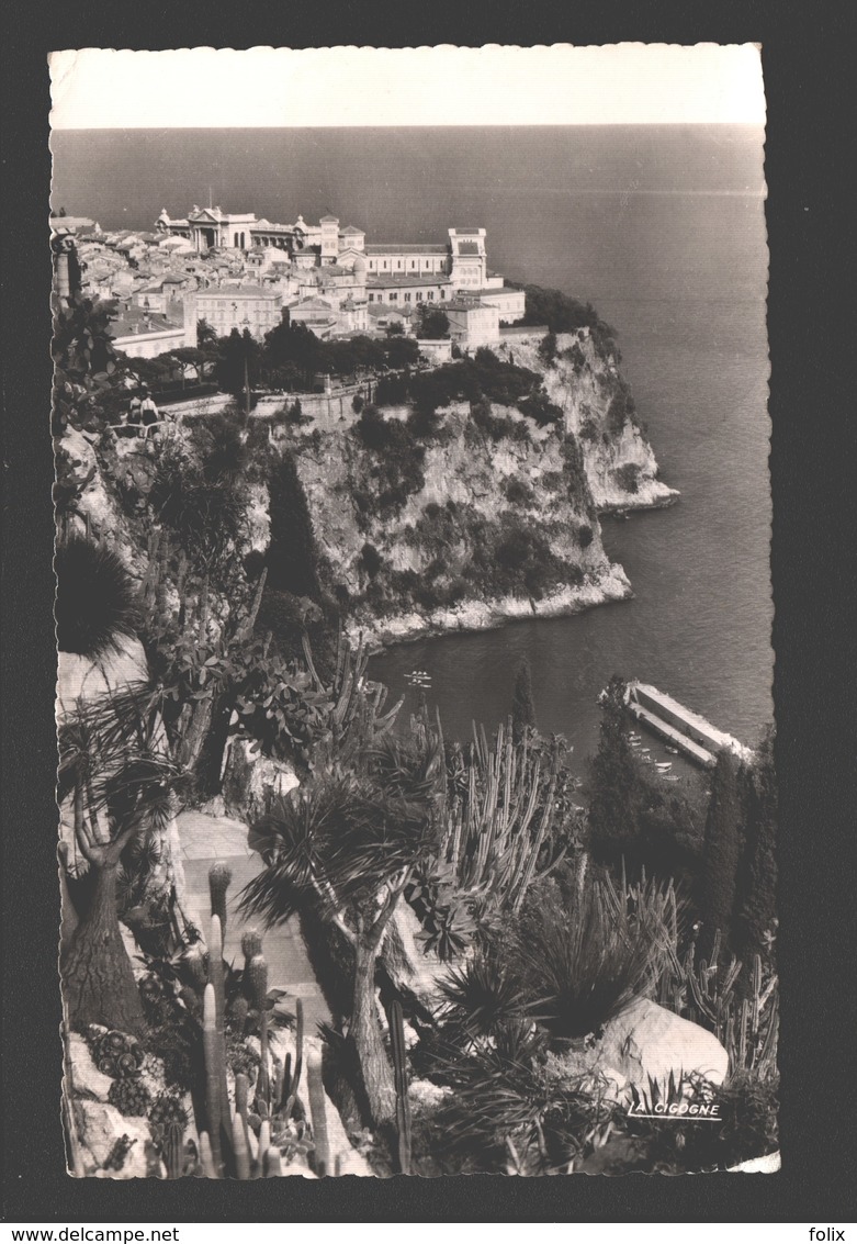 Principauté De Monaco - Le Rocher, Vu Du Jardin Exotique - 1959 - Multi-vues, Vues Panoramiques