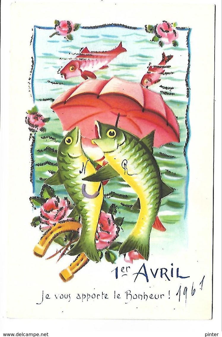 1ER AVRIL - POISSON D'AVRIL - Carte Pailletée - Editeur IDA 746 - 1 April (aprilvis)