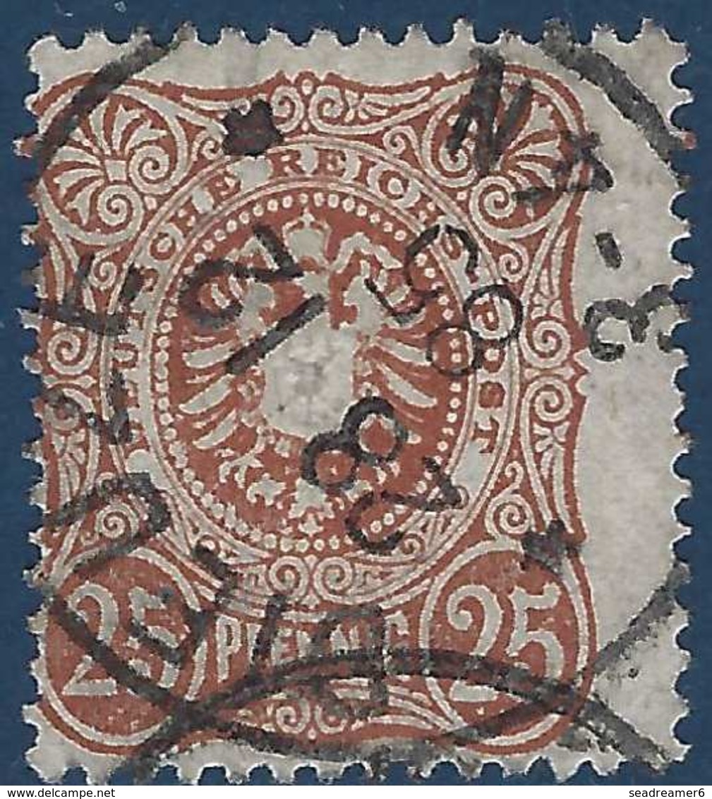 Allemagne N°40 25 Pfg Brun Obl Elsaas Cachet Allemand De Dieuze Superbe ! - Used Stamps