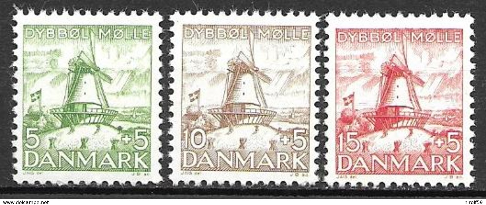 Denmark 1937- Windmills - Neufs