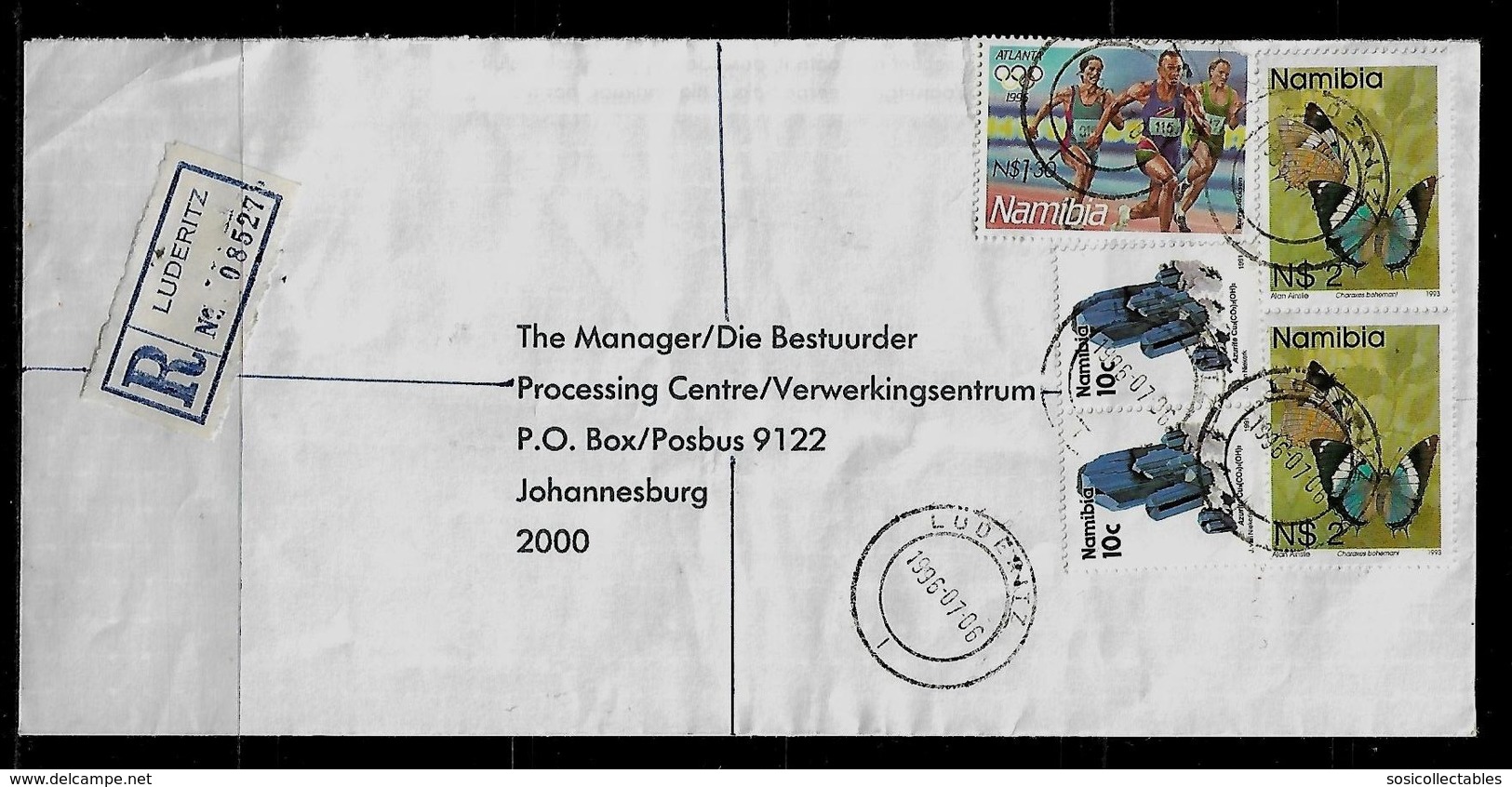 Namibia - 1996 Registered Letter Posted To South Africa - Namibia (1990- ...)