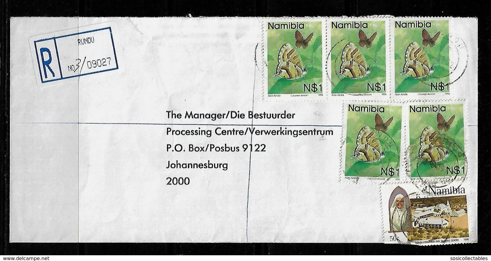 Namibia - 1996 Registered Letter Posted To South Africa - Namibia (1990- ...)