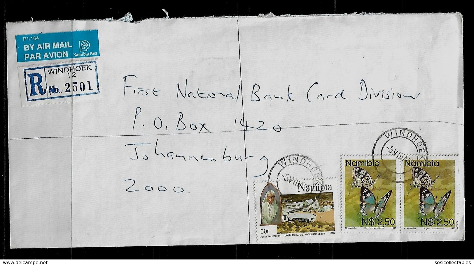 Namibia - 1996 Registered Letter Posted To South Africa - Namibia (1990- ...)