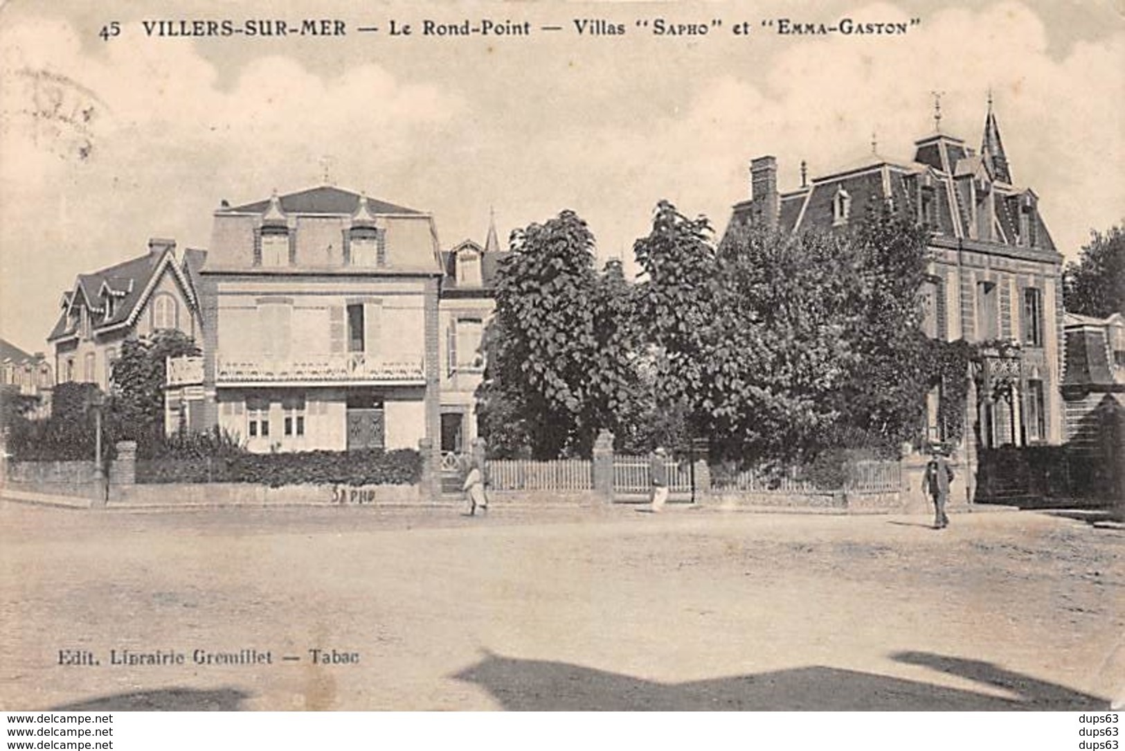 VILLERS SUR MER - Le Rond Point - Villas " Sapho " Et " Emma Gaston " - Très Bon état - Villers Sur Mer