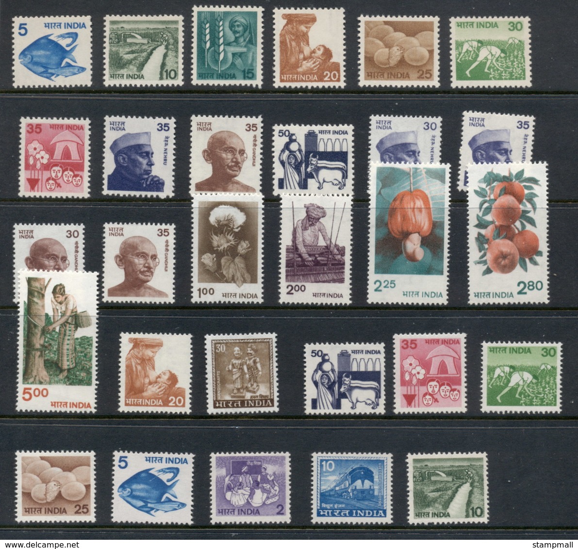 India 1979-83 Pictorial Definitives Asst, Not Checked For Perfs Or Wmk, But All Different MUH - Unused Stamps