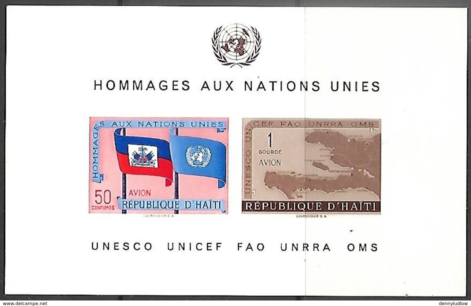 Haiti   1958  Sc#C135    Airmail Souv Sheet  MNH  2016 Scott Value $3.50 - Haïti