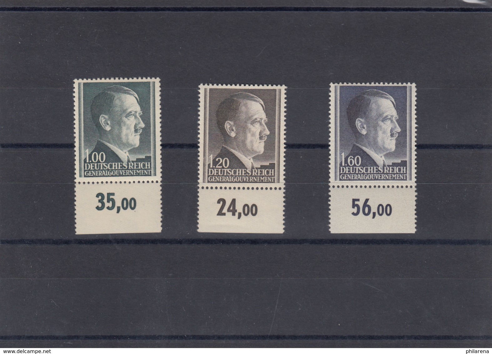 GG Generalgouvernement MiNr. 86-88B, Postfrisch, **, Unterrand - Occupation 1938-45