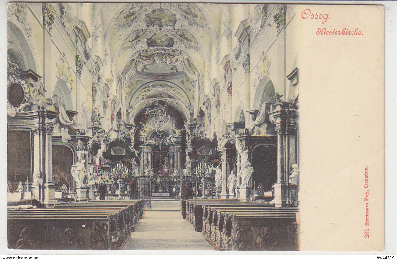 Osseg - Klosterkirche - Innenansicht - Um 1900 - Tchéquie