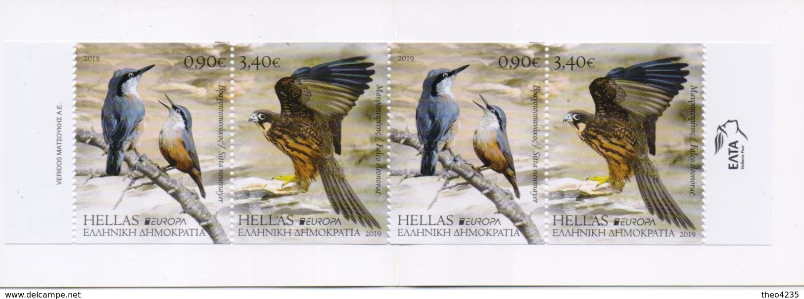 GREECE STAMPS 2019/EUROPA 2019 NATIONAL  BIRDS/BOOKLET-  9/5/19-MNH-COMPLETE SET - 2019