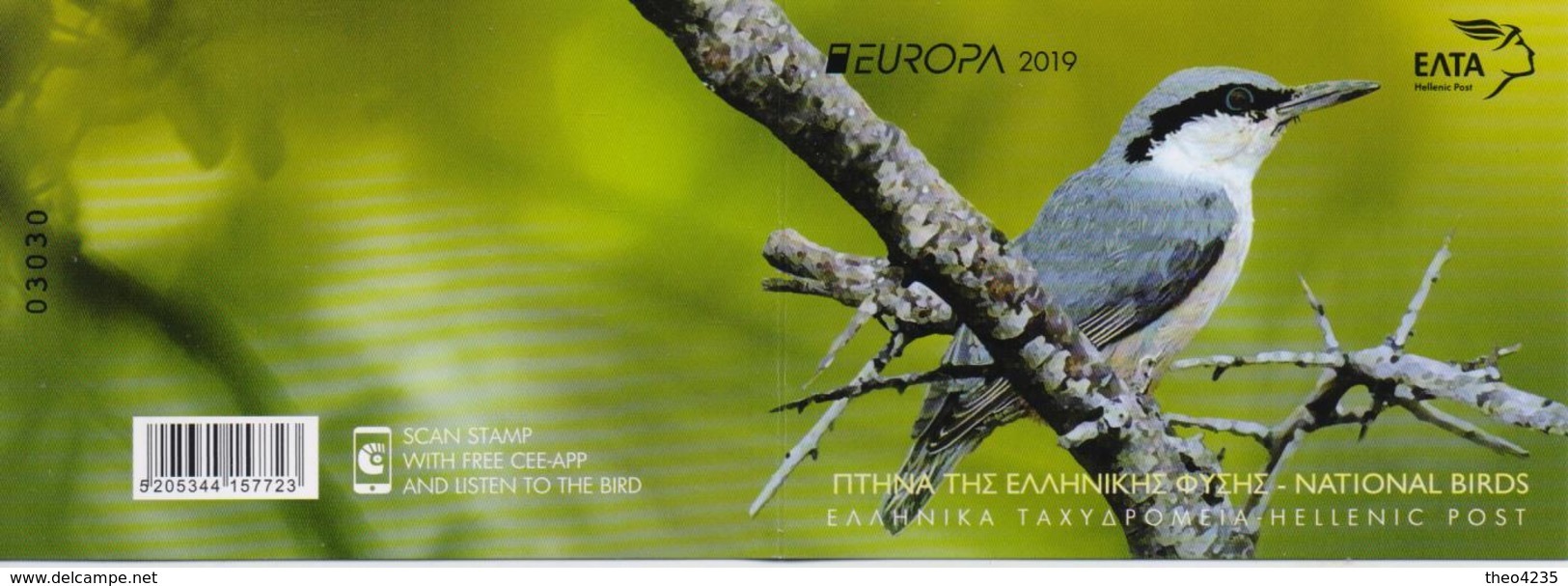 GREECE STAMPS 2019/EUROPA 2019 NATIONAL  BIRDS/BOOKLET-  9/5/19-MNH-COMPLETE SET - 2019