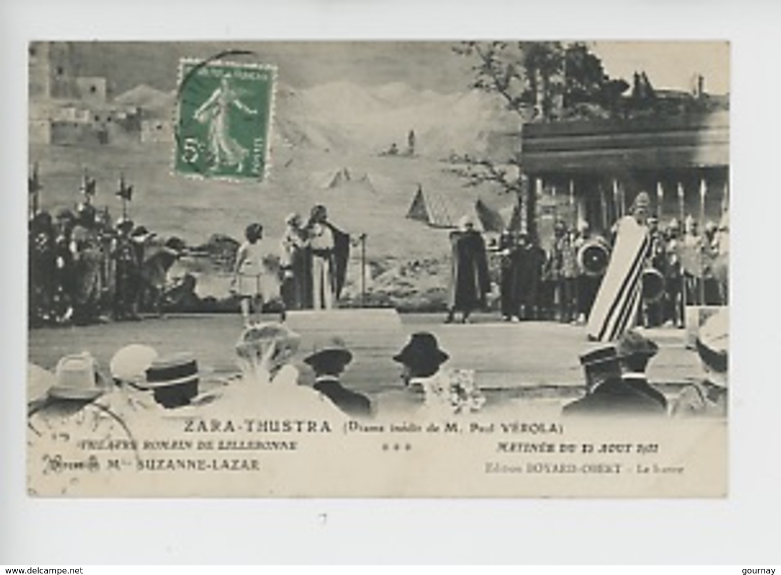 Lillebonne 1911 (76) Théâtre Romain - Représentation Zara Thustra (Paul Vérola Suzanne Lazar) - Lillebonne