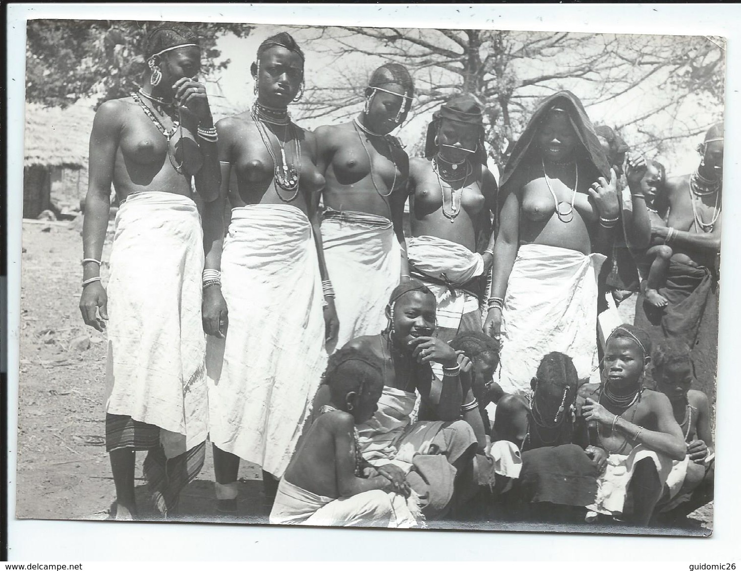 Afrique Groupe De Jeunes Filles Seins Nus ,photo 13x18 Cm - Africa