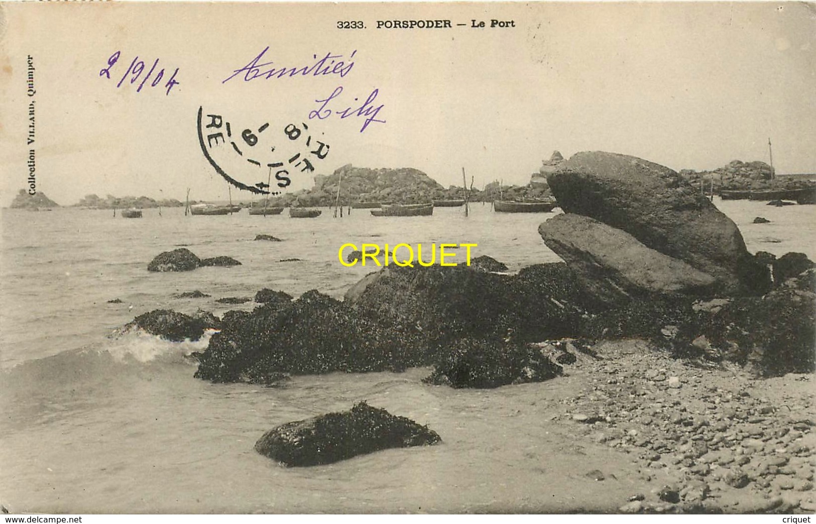 29 Porspoder, Le Port, Affranchie 1904, éd Villard 3233, Visuel Peu Courant - Autres & Non Classés