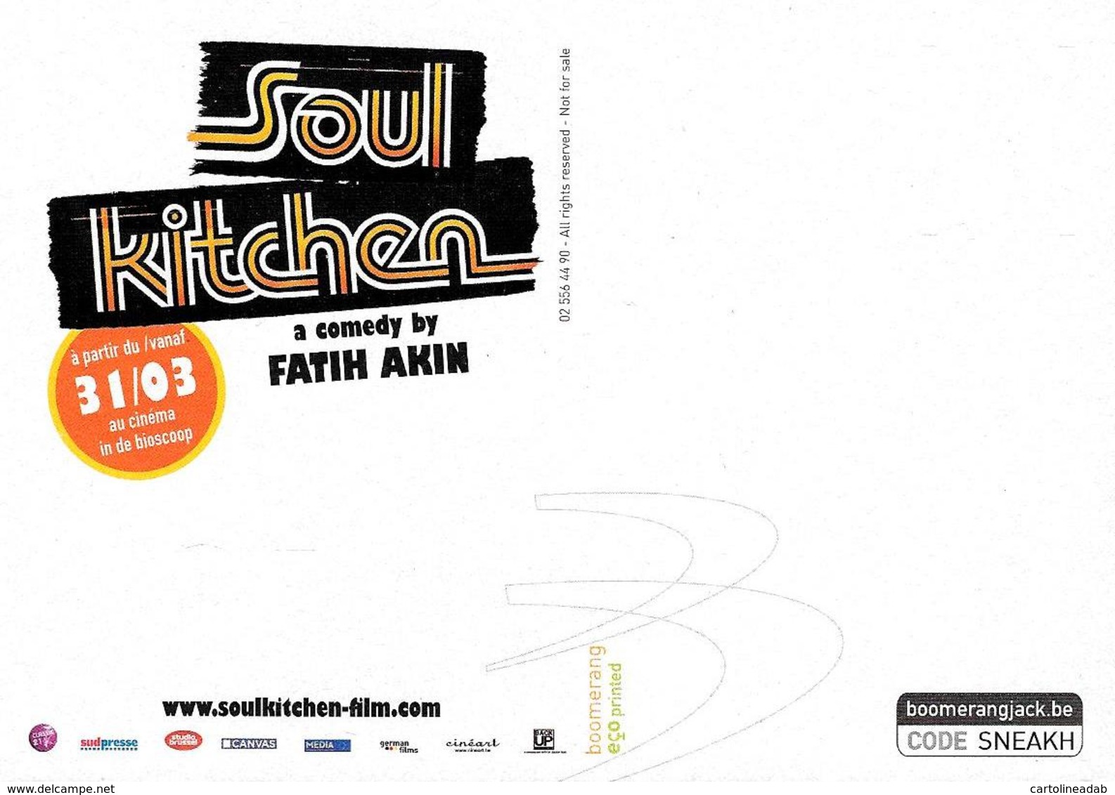 [MD3459] CPM - CINEMA - SOUL KITCHEN - FATIH AKIN - PERFETTA - Non Viaggiata - Manifesti Su Carta