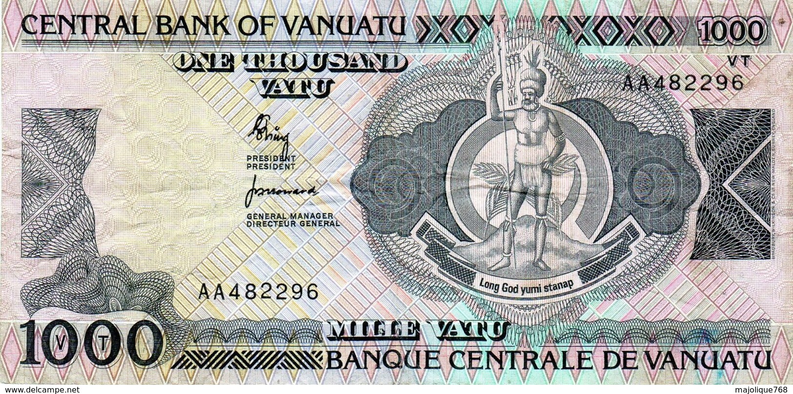 Billet De Vanuatu De 1000 Vatu N D ( 2002 ) En T T B - Signature N° 1 - - Vanuatu