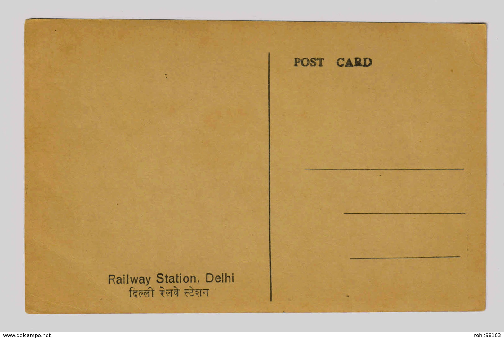 Vintage View Of The Railway Station At Delhi, India, Lot # IND 673 - Stations Without Trains