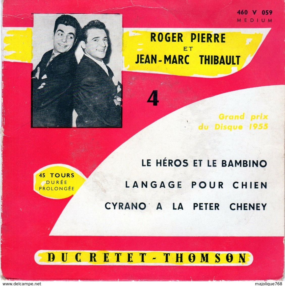 Disque De Roger Pierre Et Jean-marc Thibault - Ducretet-thomson 460 V 059 - Comiques, Cabaret