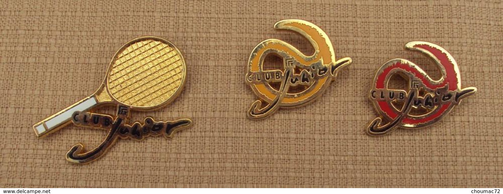 Broche Sport 003 3, Lot De 3 Broches FFT Fédération Française De Tennis Club Junior - Tennis