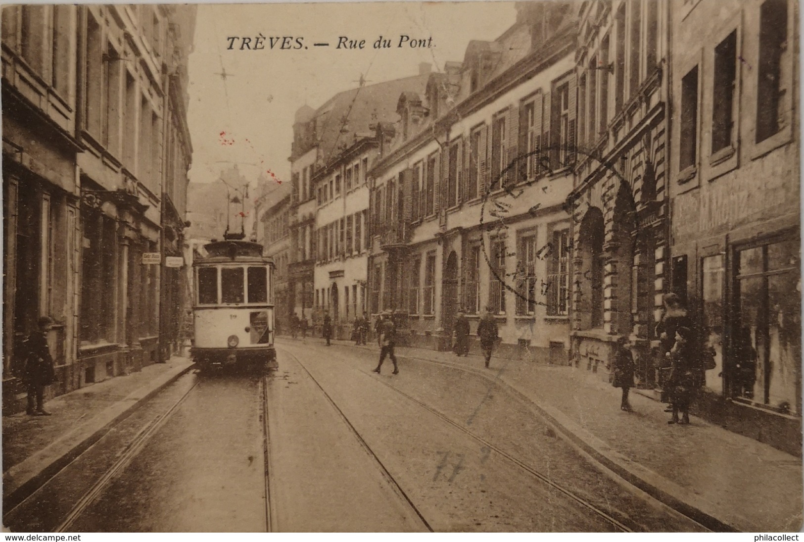 Trier ( Treves) Rue Du Pont (tram) Militair Post 1925 - Trier