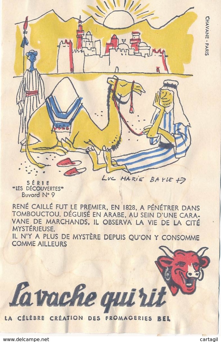 Buvards ( B3619-28)-10 Buvards La Vache qui Rit série " Les découvertes"- Envoi gratuit pour la France