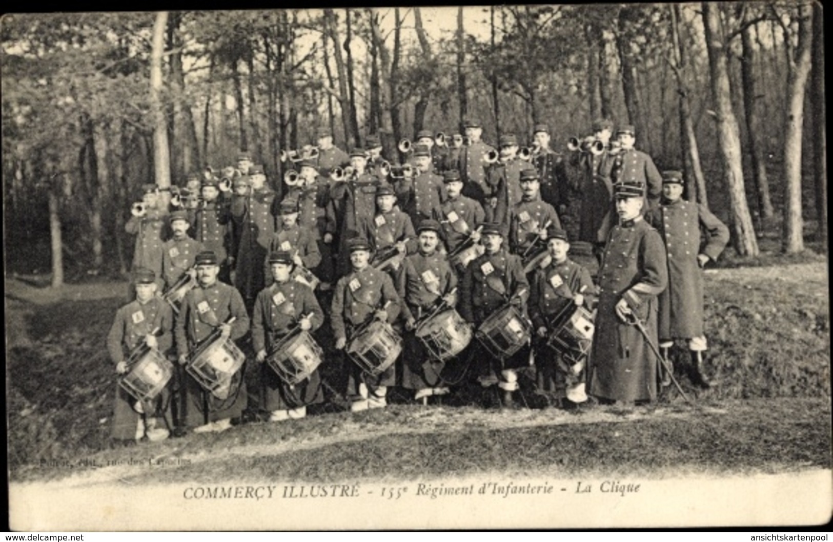 Cp Commercy Meuse, 155e Regiment D'Infanterie, La Clique - Autres & Non Classés