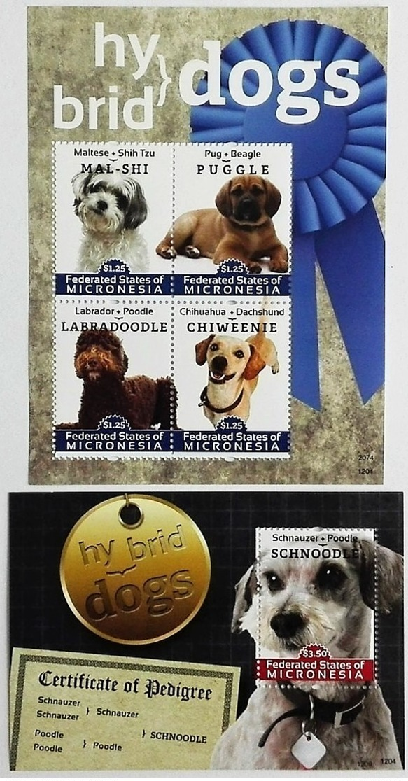 # Micronesia 2012**Mi.2318-22 Mongrel Dogs , MNH [15;77] - Dogs