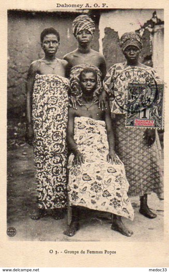 Dahomey Et Dépendances,Cpa Groupe De Femmes Popos - Dahomey