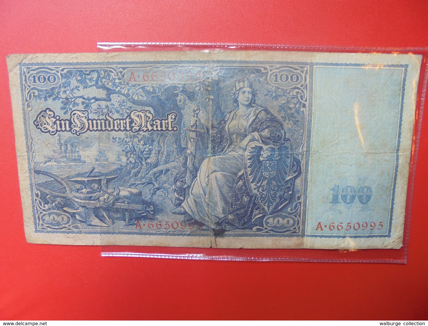 Reichsbanknote 100 MARK 1910 CIRCULER - 100 Mark