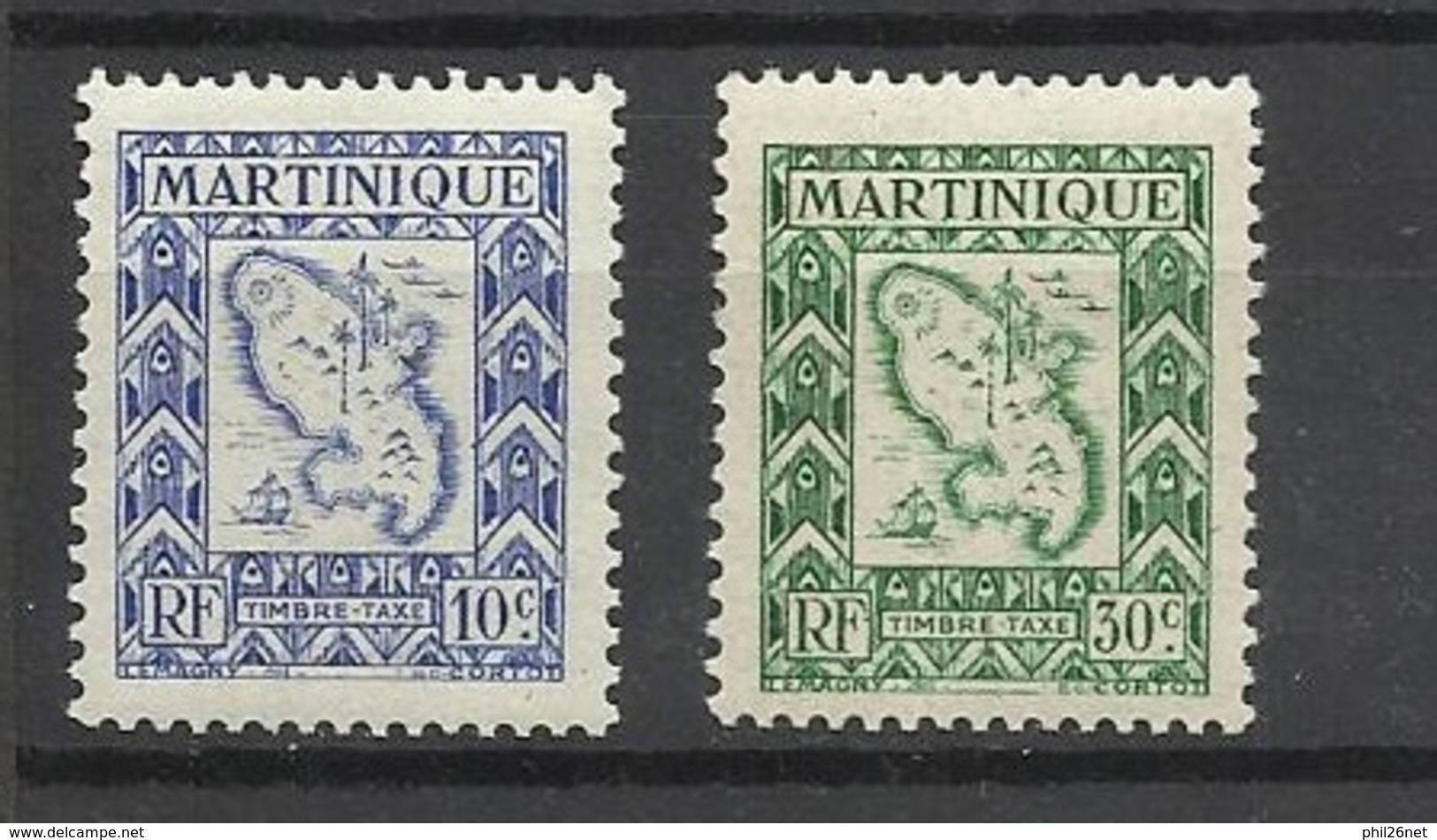 Martinique Taxe N° 27  Et  30      Neufs * *   TB      - Ungebraucht