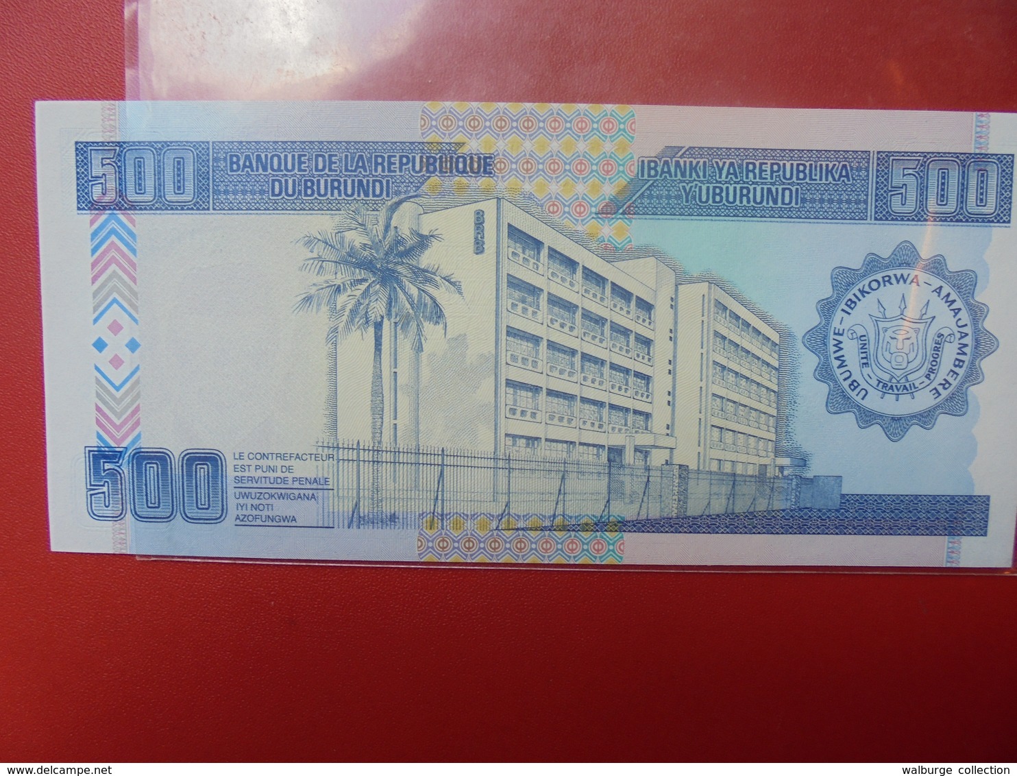 BURUNDI 500 FRANCS 1995 PEU CIRCULER/NEUF - Burundi