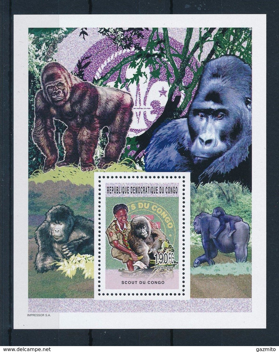 Congo Ex Zaire 2005, Scout, Gorilla, BF - Ungebraucht