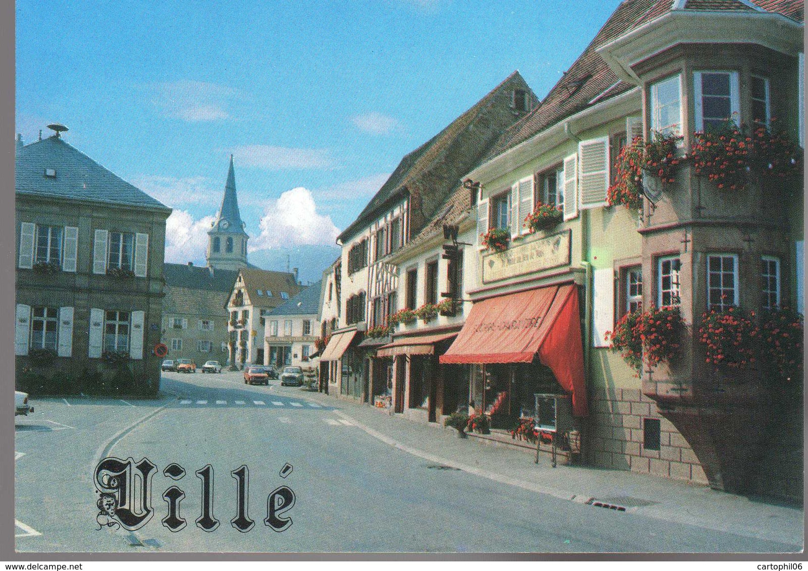 - CPM VILLÉ (67) - Rue Principale 1989 (BOUCHERIE-CHARCUTERIE) - Editions HANSI - - Sonstige & Ohne Zuordnung