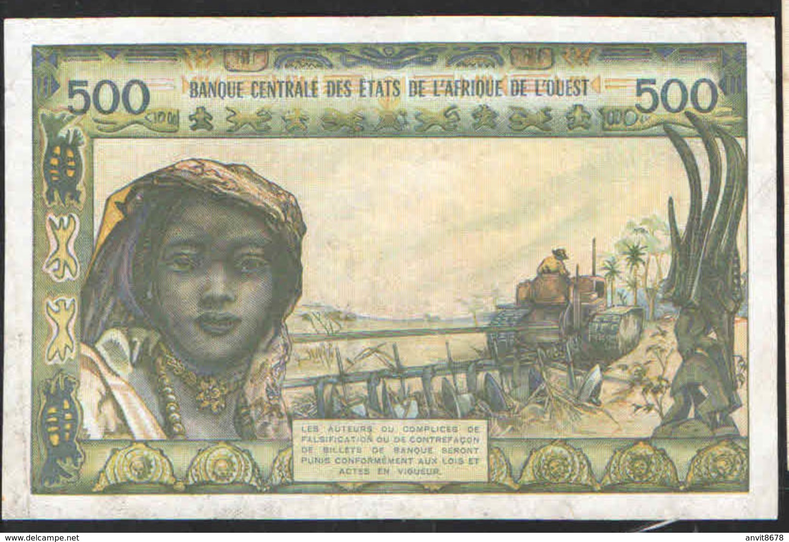 WEST AFRICA   500  1959 - Côte D'Ivoire