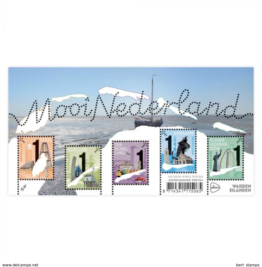 Nice Sheet Beautifull Netherlands 2019 Combined Stamps In The Sheet - Blokken