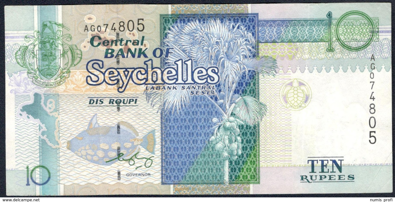 Seychelles - 10 Rupees / Roupi 2008 - P36b - Seychellen