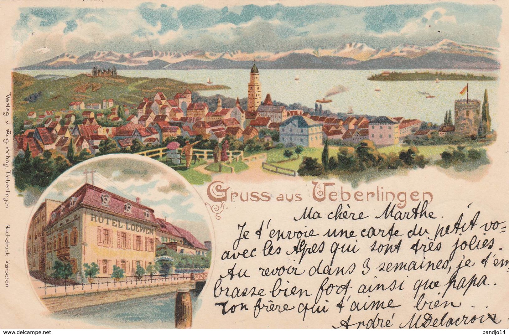 1899 - Gruss Aus Ueberlingen - Scan Recto-verso - Überlingen