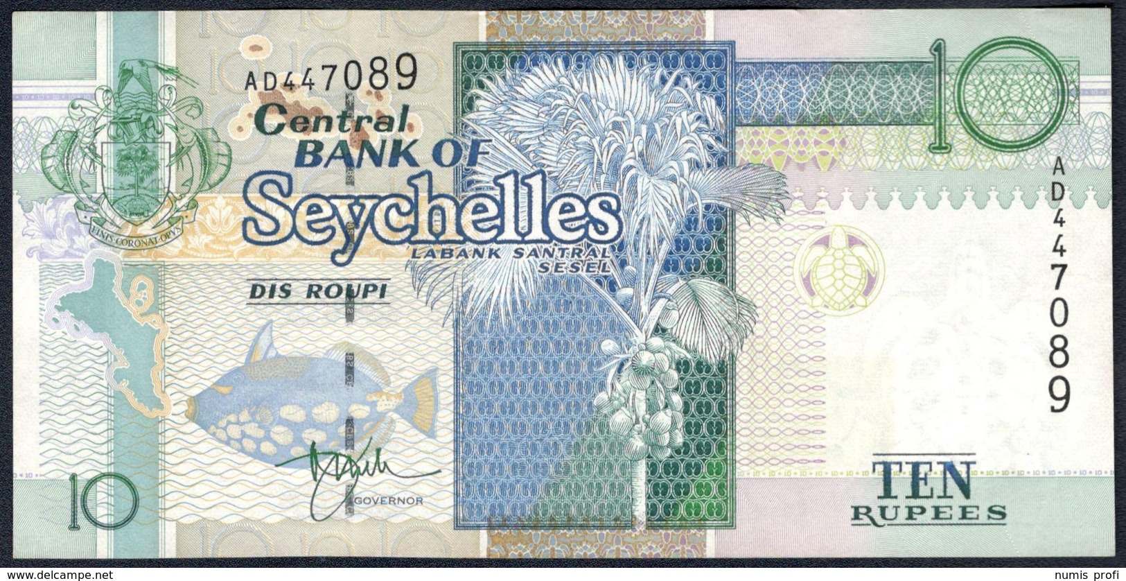 Seychelles - 10 Rupees / Roupi 2008 - P36a - Seychelles