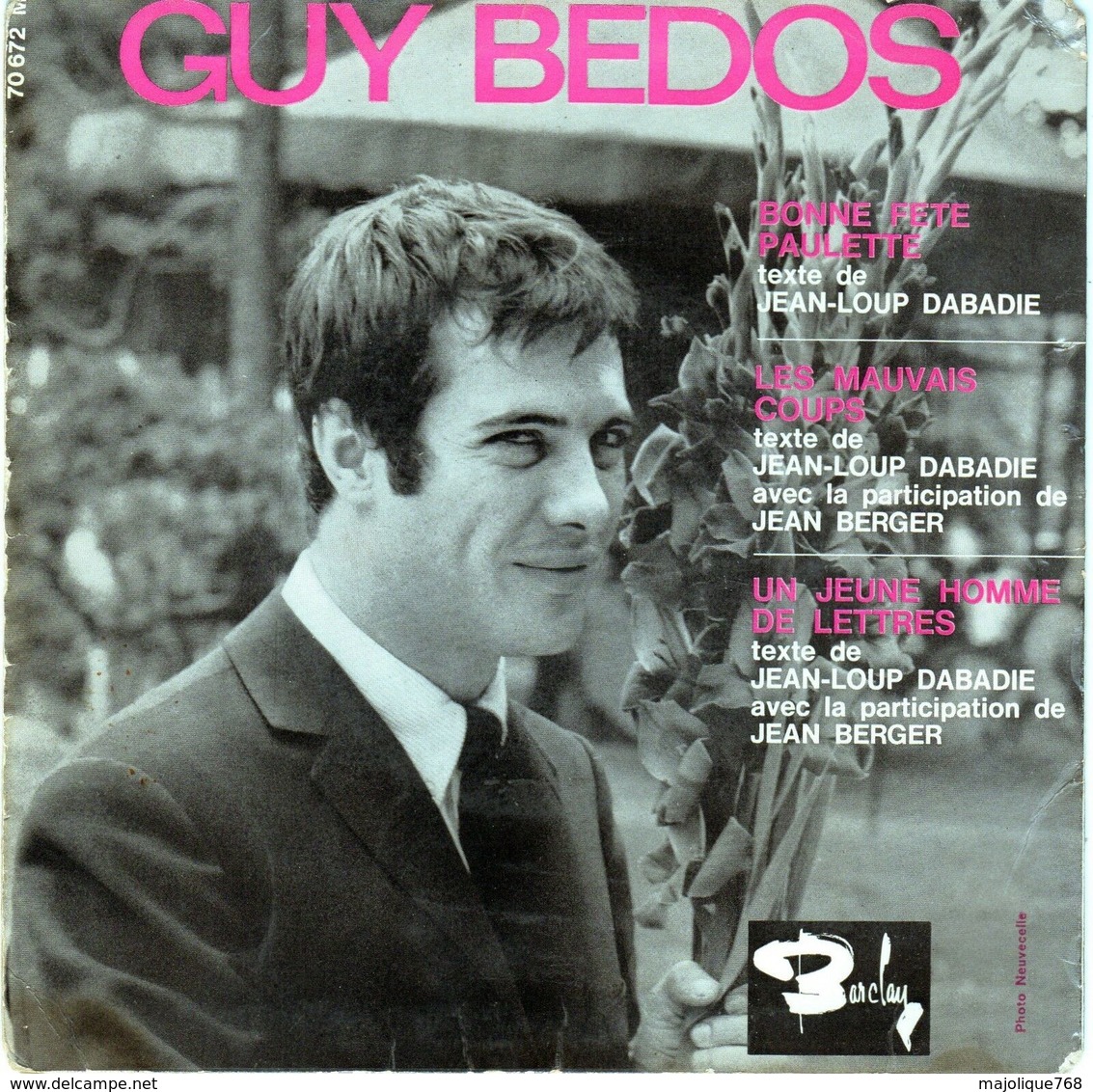 Disque De Guy Bedos - Bonne Fête Paulette - Barclay 70672 M - 1964 - - Comiche