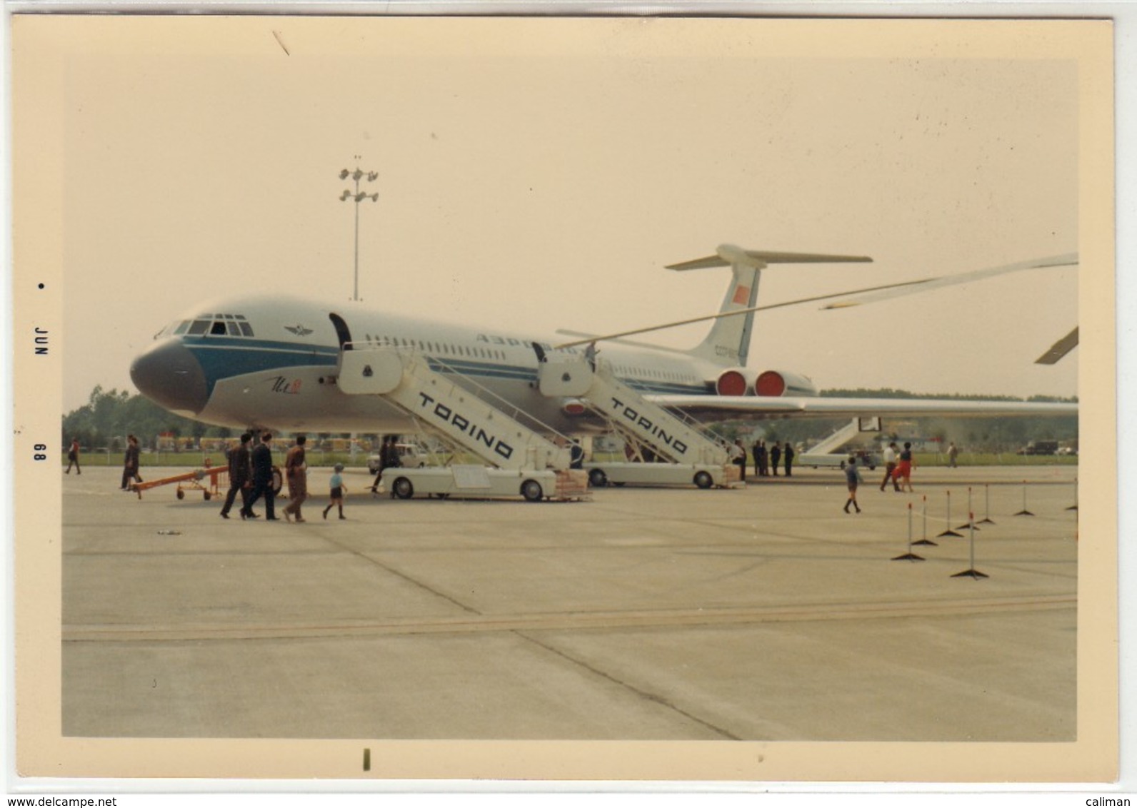 AEREO PLANE AIRCRAFT AEROPORTO DI TORINO CASELLE - FOTO ORIGINALE 1968 - Aviation